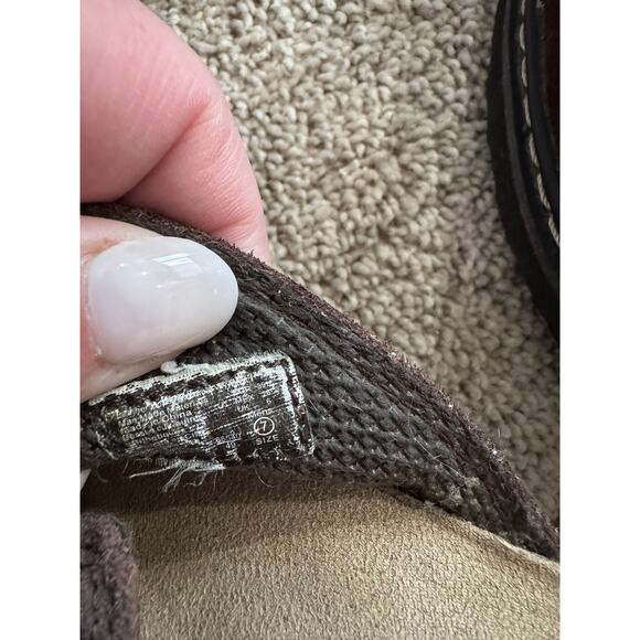 Airwalk Double Strap Brown Leather Sandals w/ Buckles Men's Size 7 Cork Footbed - Picture 9 of 11